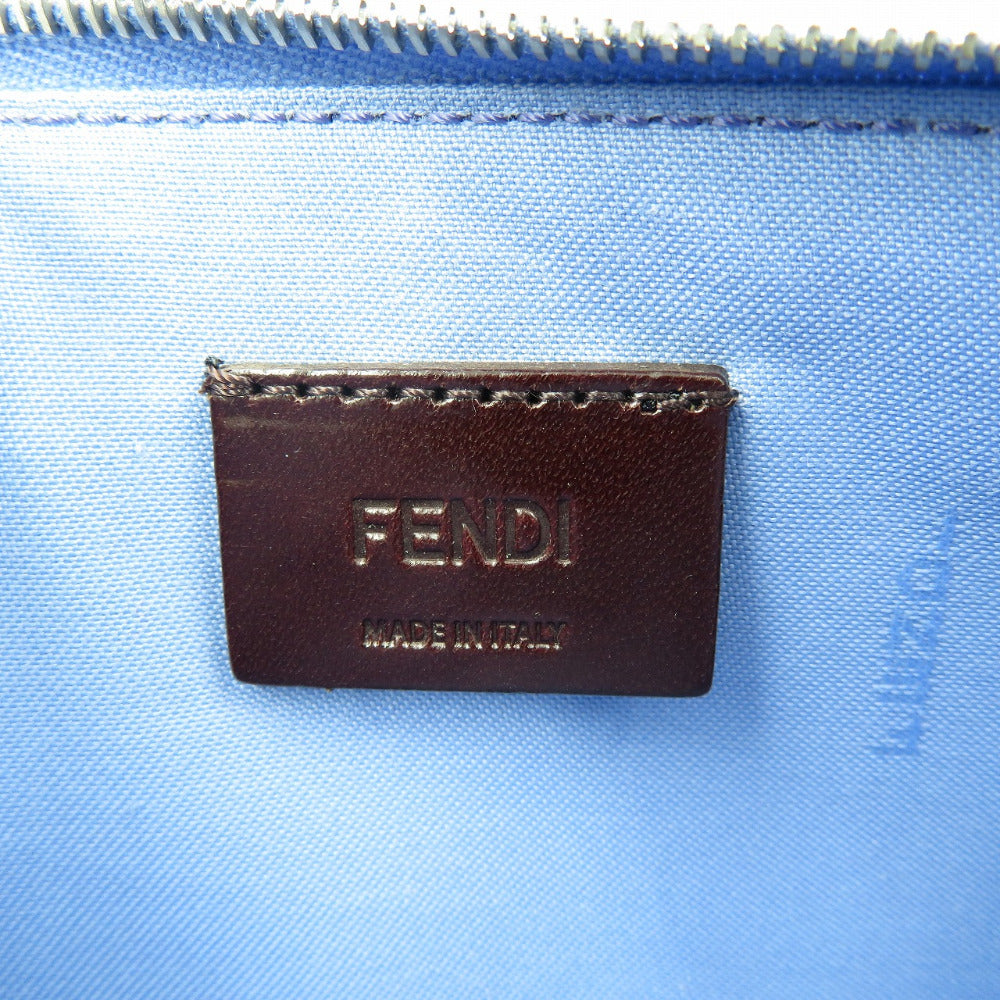FENDI Pouch 8M0341 leather blue Multi studs