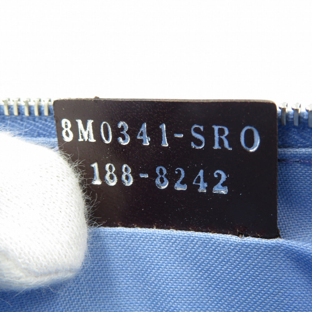 FENDI Pouch 8M0341 leather blue Multi studs