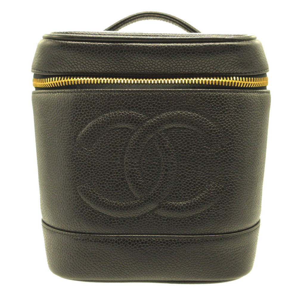 CHANEL Handbag Caviar skin black vanity vertical Women Used Authentic