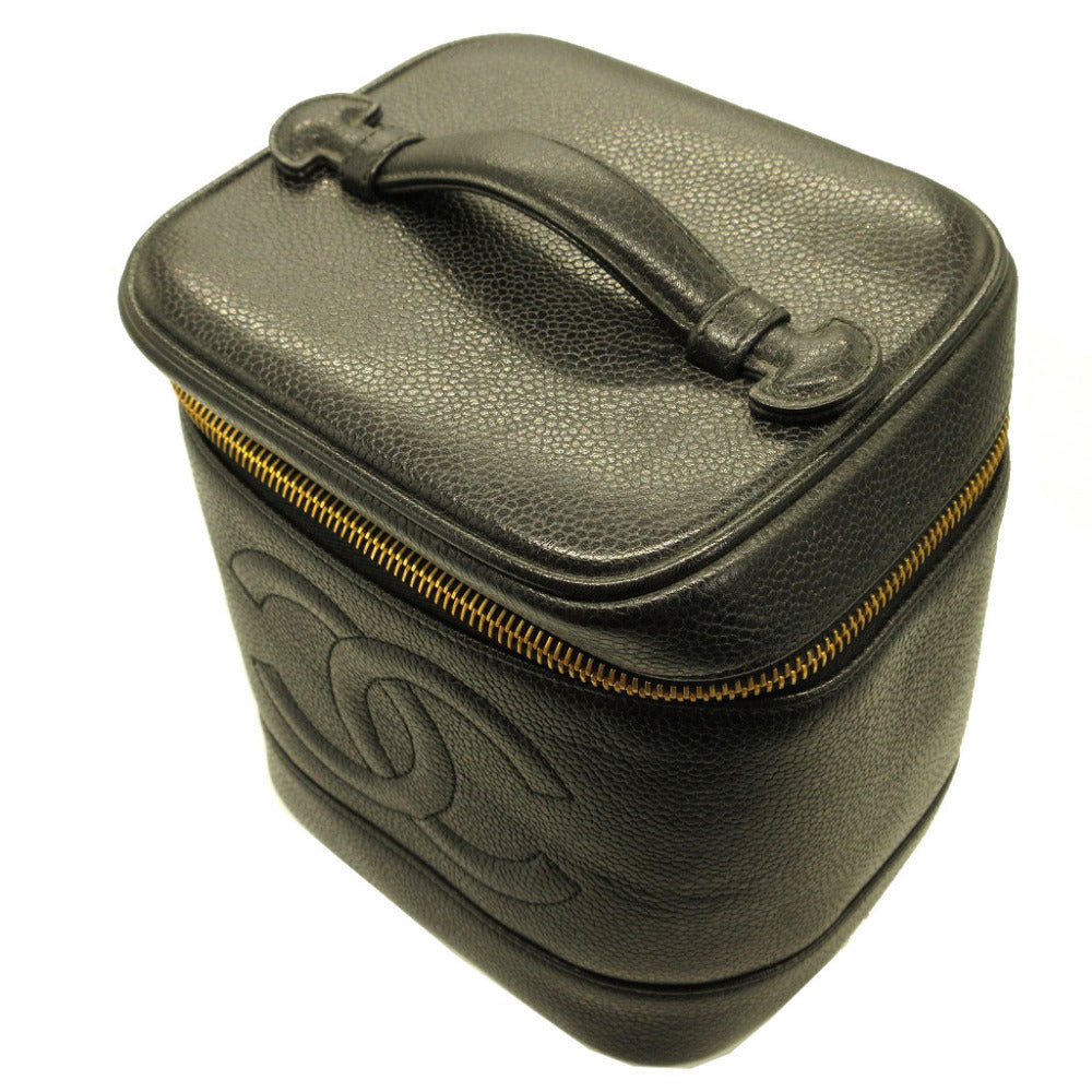 CHANEL Handbag Caviar skin black vanity vertical Women Used Authentic