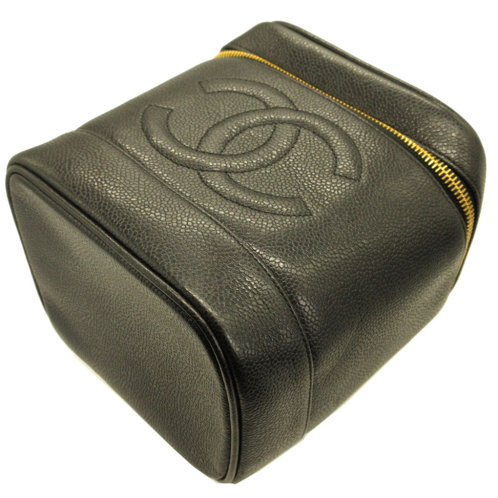 CHANEL Handbag Caviar skin black vanity vertical Women Used Authentic