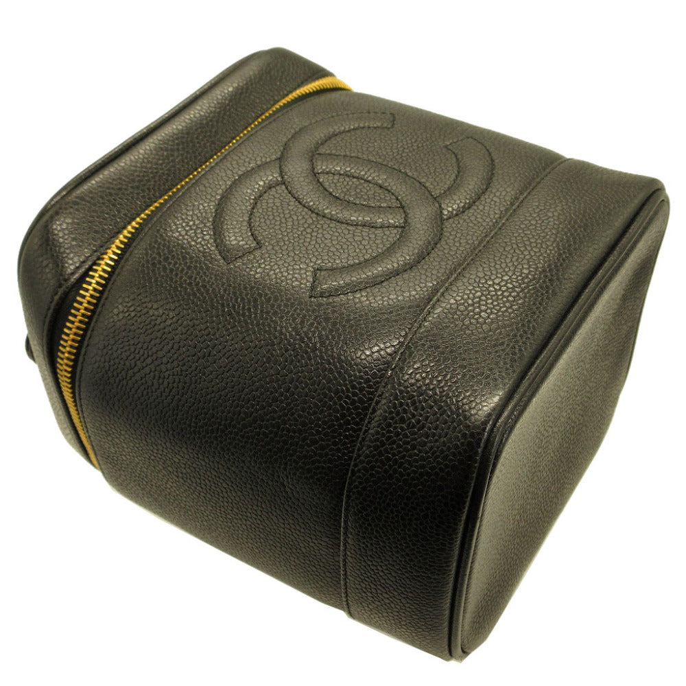 CHANEL Handbag Caviar skin black vanity vertical Women Used Authentic
