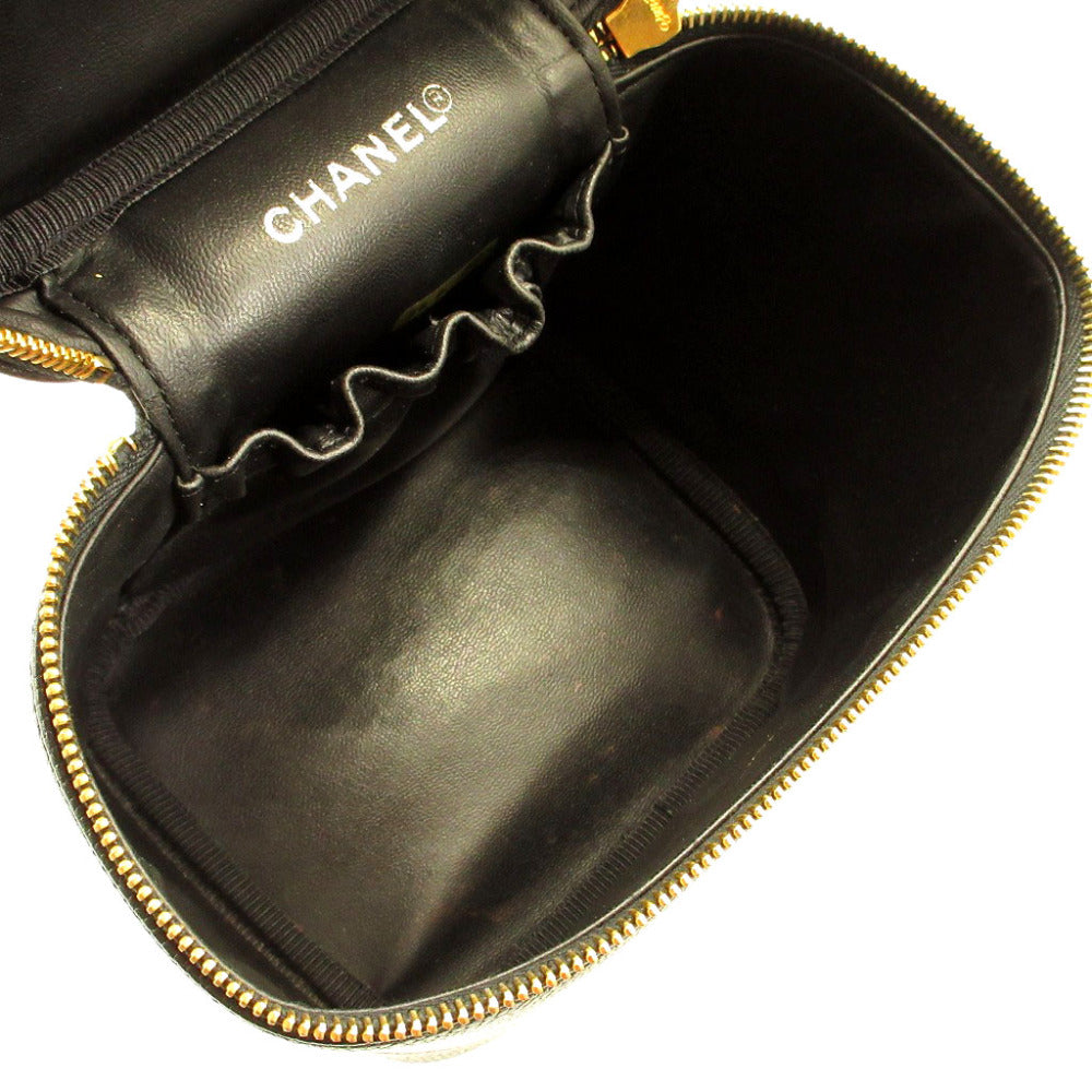 CHANEL Handbag Caviar skin black vanity vertical Women Used Authentic