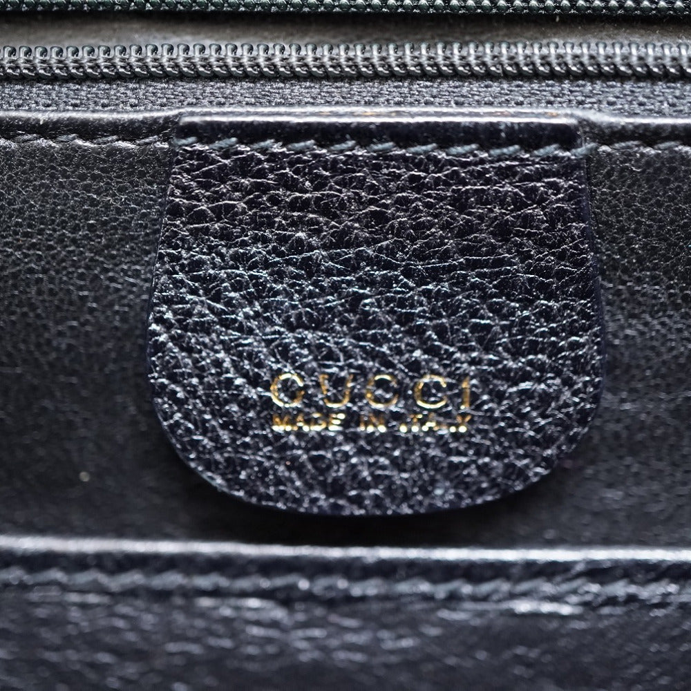 GUCCI Handbag 000 46 0633 leather black Bamboo Women Used Authentic