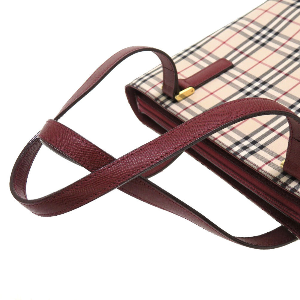BURBERRY Handbag canvas beige check