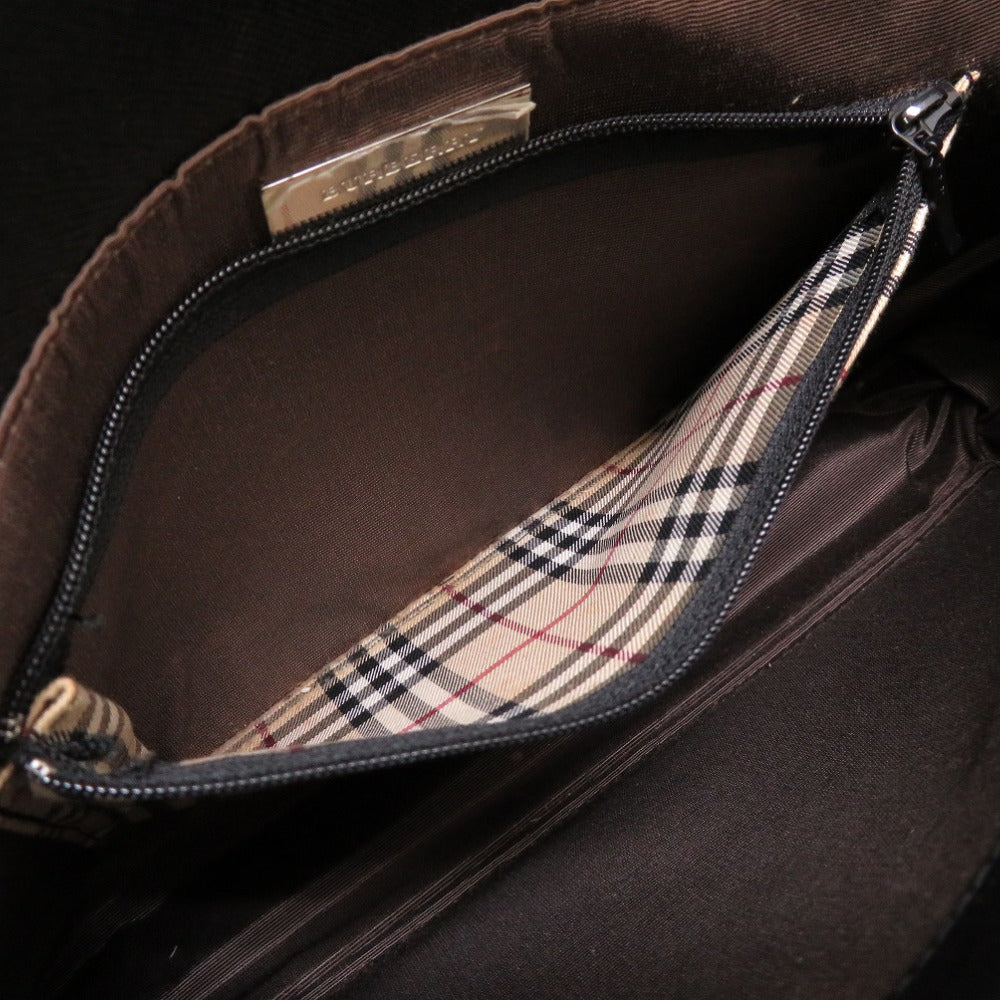 BURBERRY Handbag leather black Check Pattern