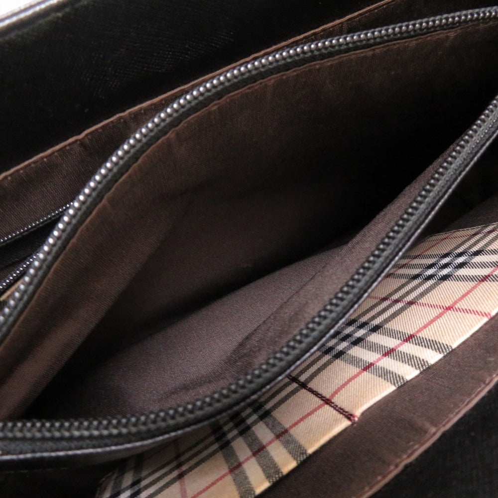 BURBERRY Handbag leather black Check Pattern
