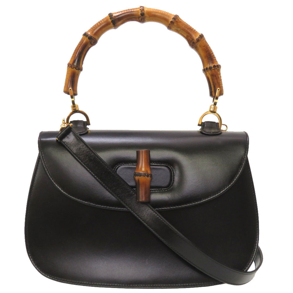 GUCCI Handbag 000 1951 0633 leather black Women Used Authentic