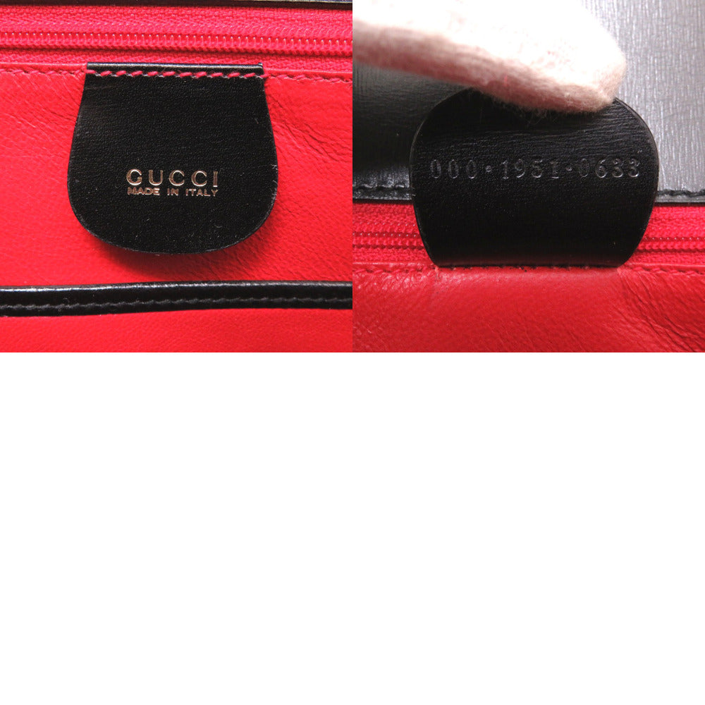 GUCCI Handbag 000 1951 0633 leather black Women Used Authentic