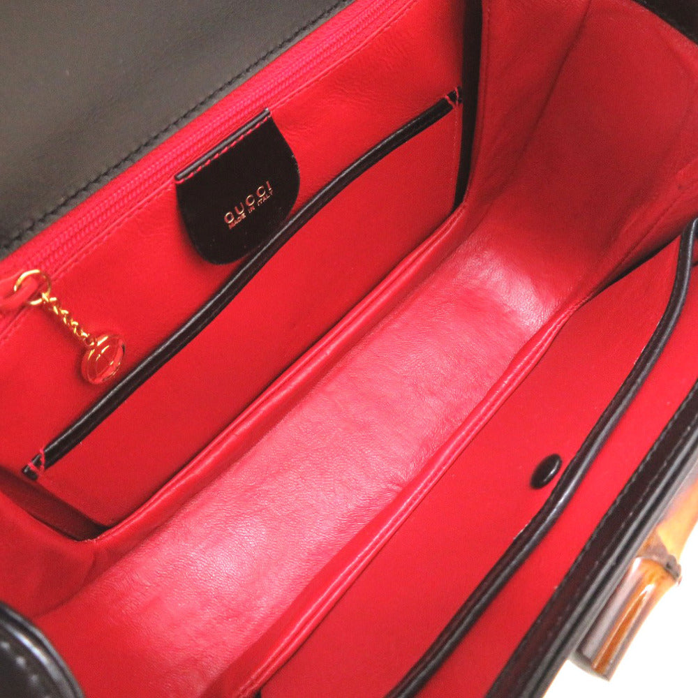 GUCCI Handbag 000 1951 0633 leather black Women Used Authentic