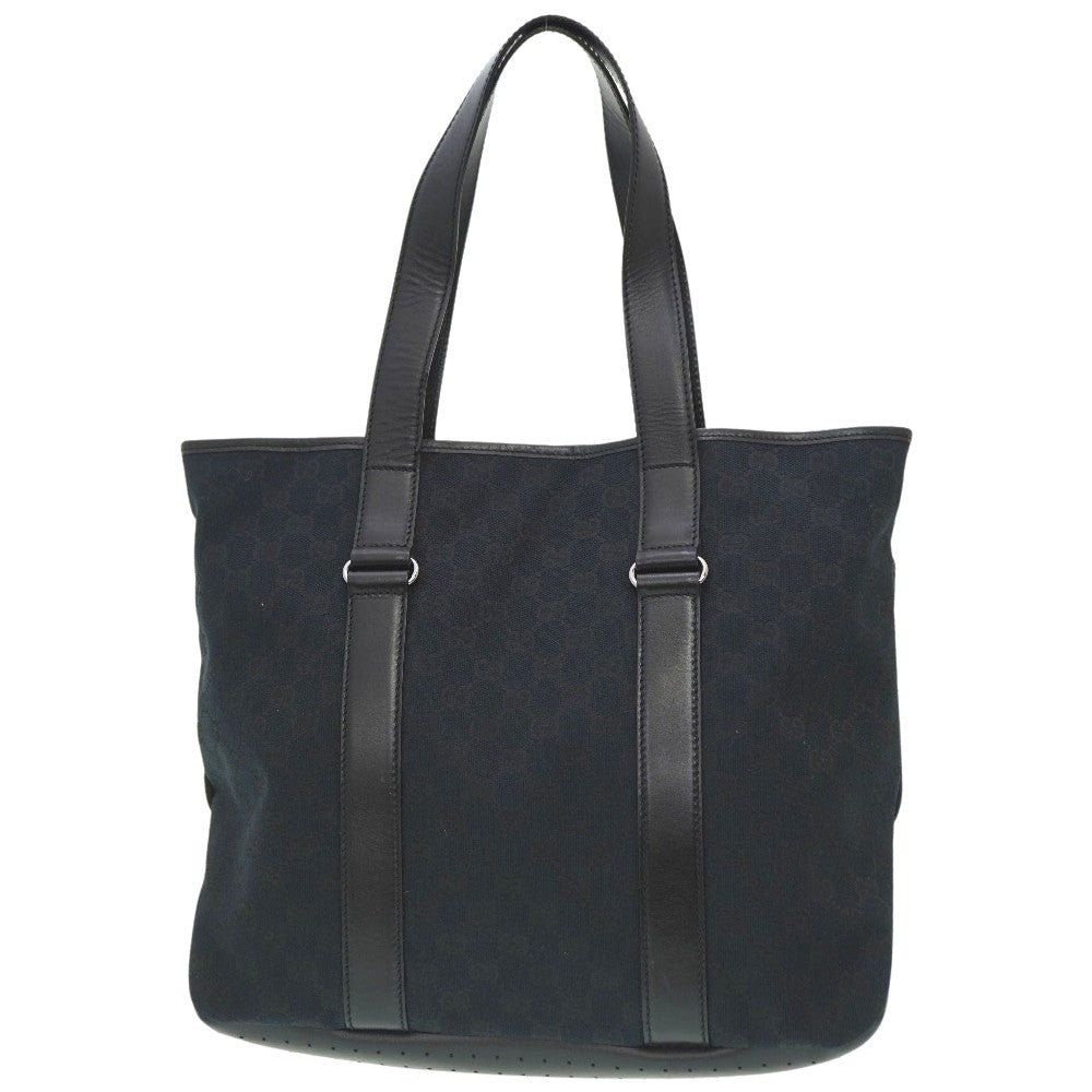 GUCCI Tote Bag 145971 GG canvas, leather black Tote Bag Women Used Authentic