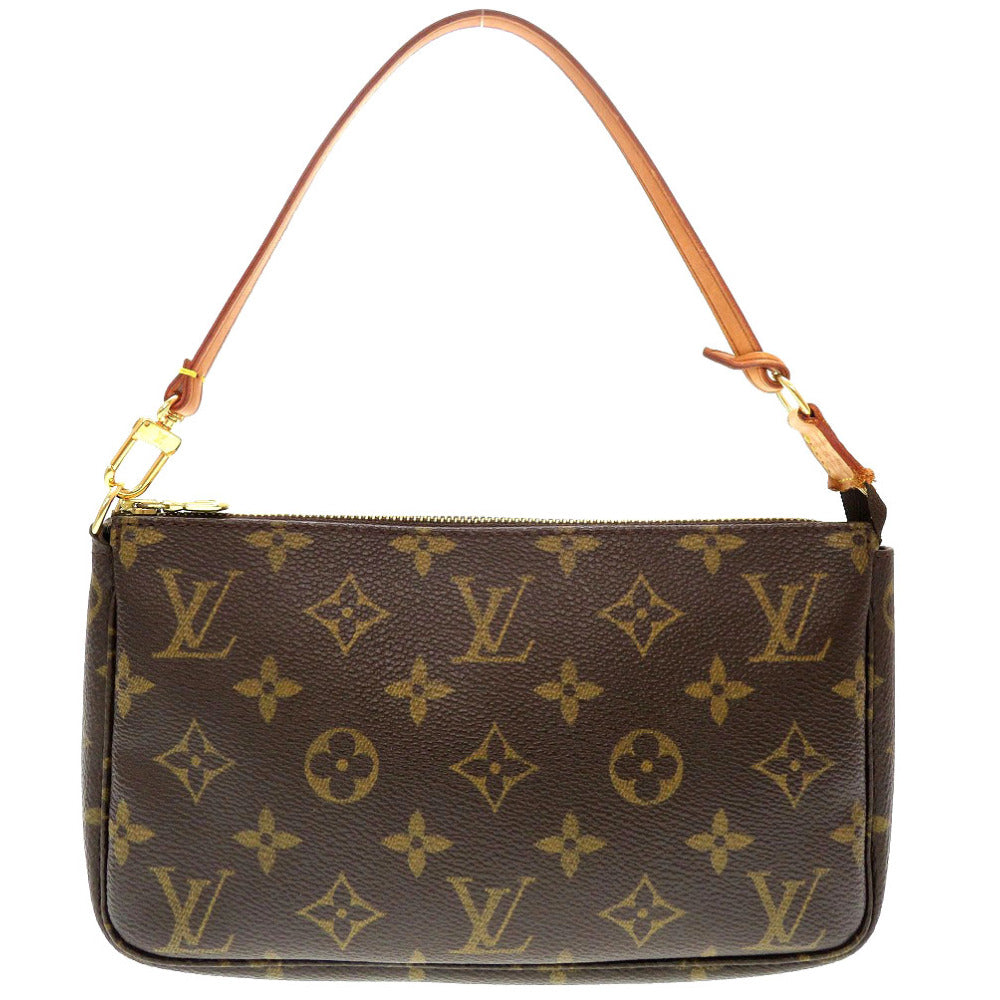 LOUIS VUITTON Pouch M51980 Monogram canvas Brown Monogram Pochette Accessories Women Used Authentic