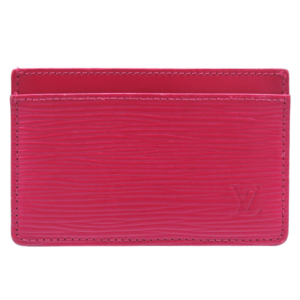 LOUIS VUITTON Card Case M60327 Epi Leather Fuchsia Epi Porte Cartes Simple