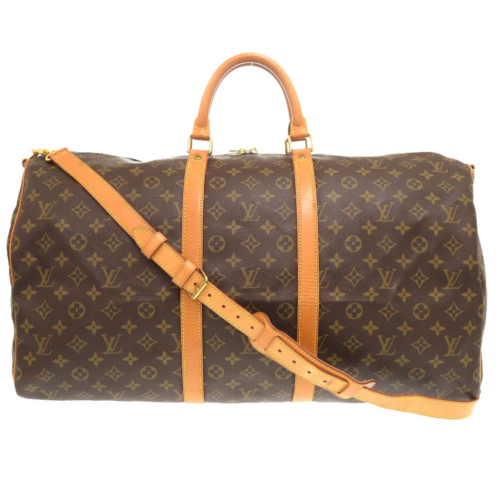 LOUIS VUITTON Boston Duffel bag M41414 Monogram canvas Brown Monogram Keepall bandouliere55 mens Used Authentic