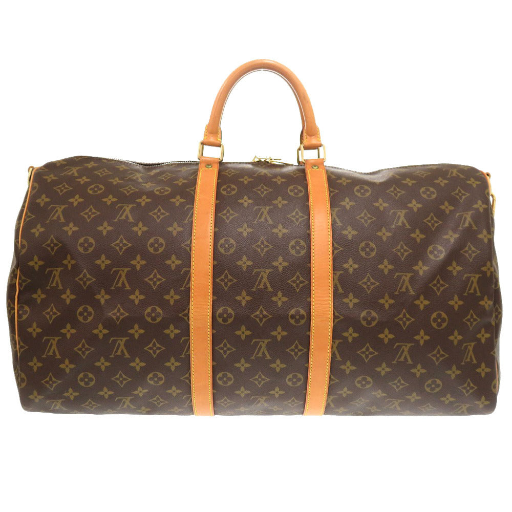 LOUIS VUITTON Boston Duffel bag M41414 Monogram canvas Brown Monogram Keepall bandouliere55 mens Used Authentic