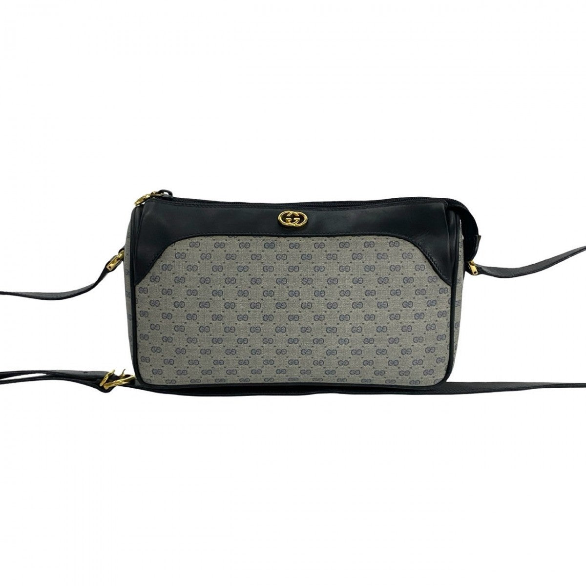 GUCCI Shoulder Bag leather Navy