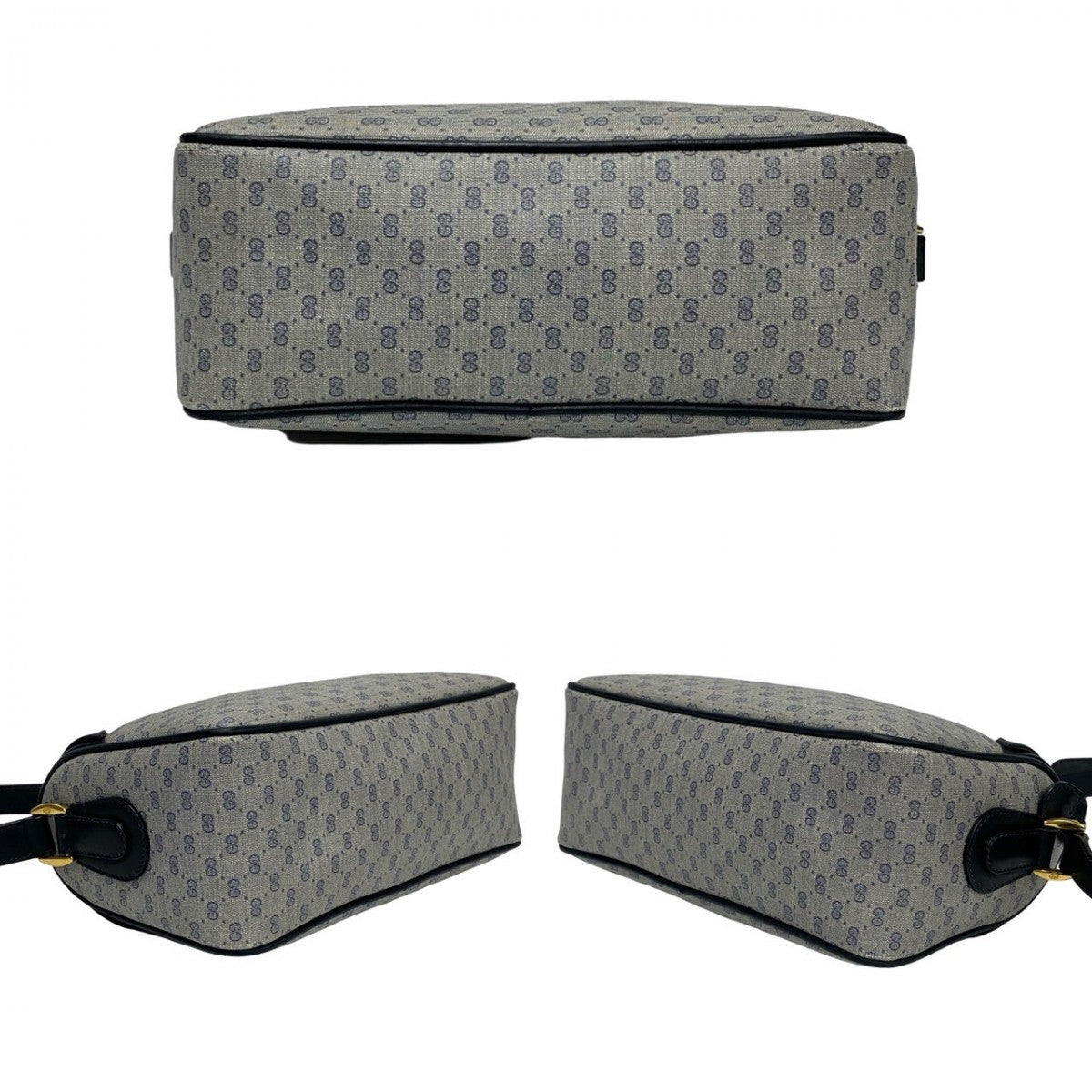 GUCCI Shoulder Bag leather Navy