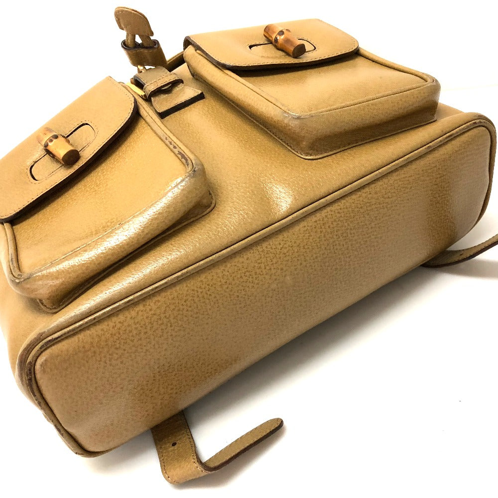 GUCCI Backpack leather Beige type backpack bag Bamboo