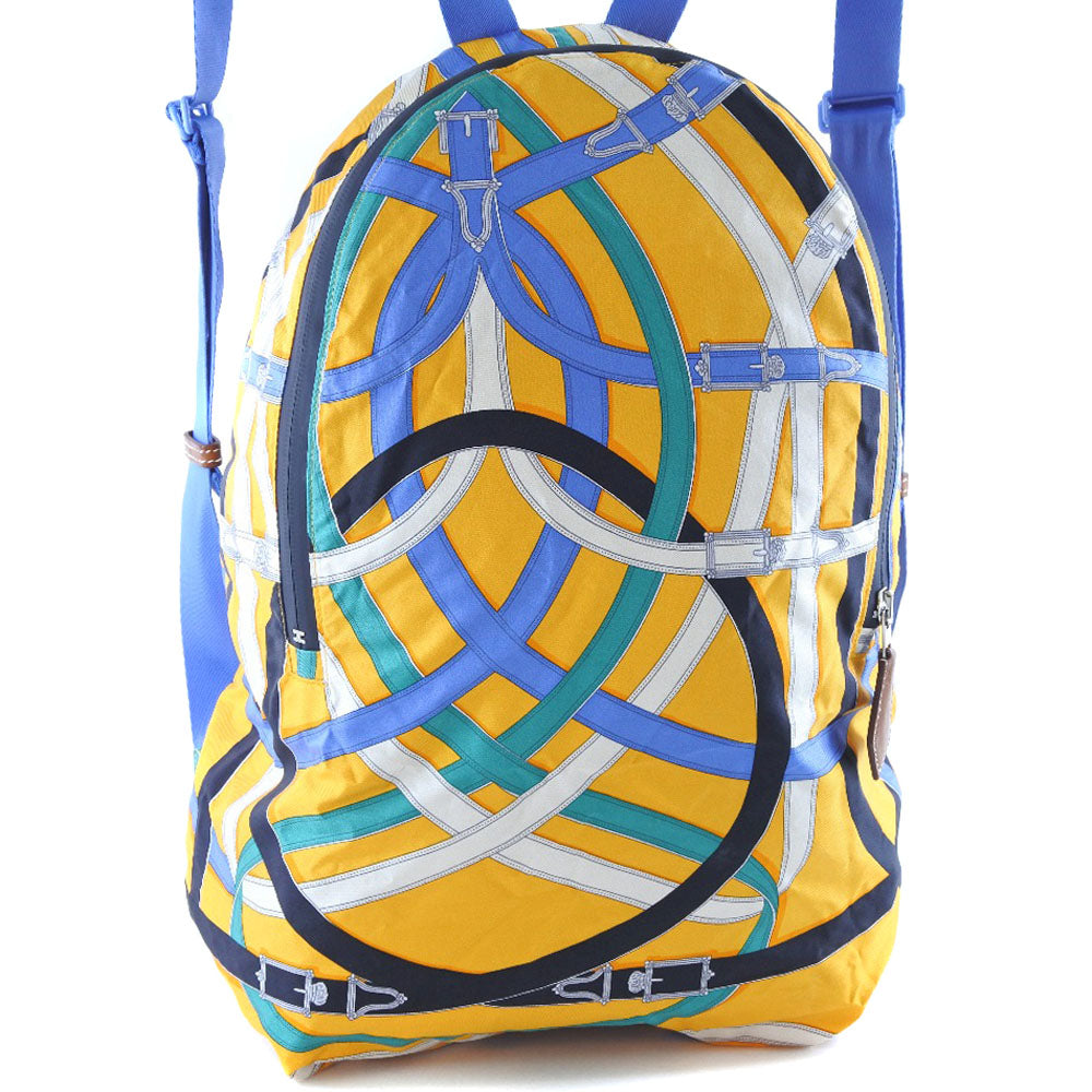 HERMES Backpack 071922CK Silk, Canvas yellow Air silk backpack unisex(Unisex) Used Authentic