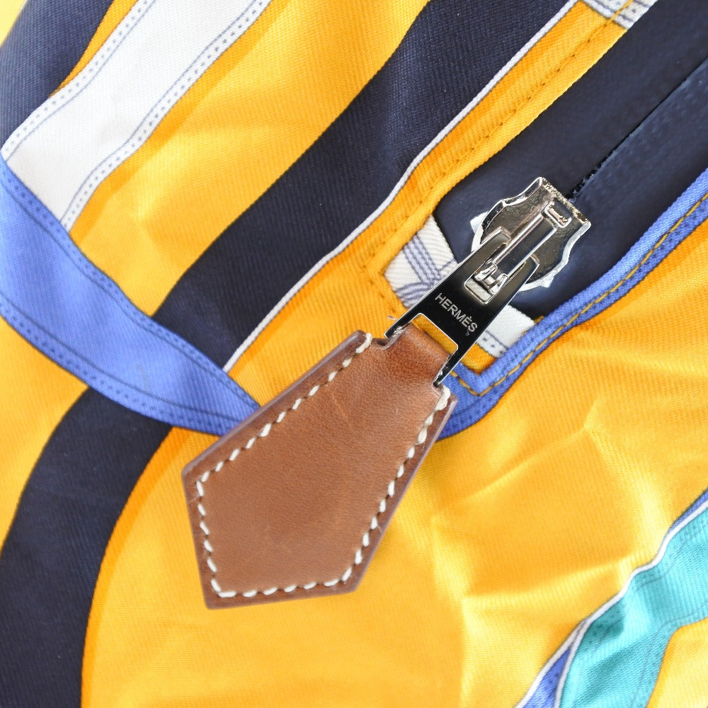 HERMES Backpack 071922CK Silk, Canvas yellow Air silk backpack unisex(Unisex) Used Authentic