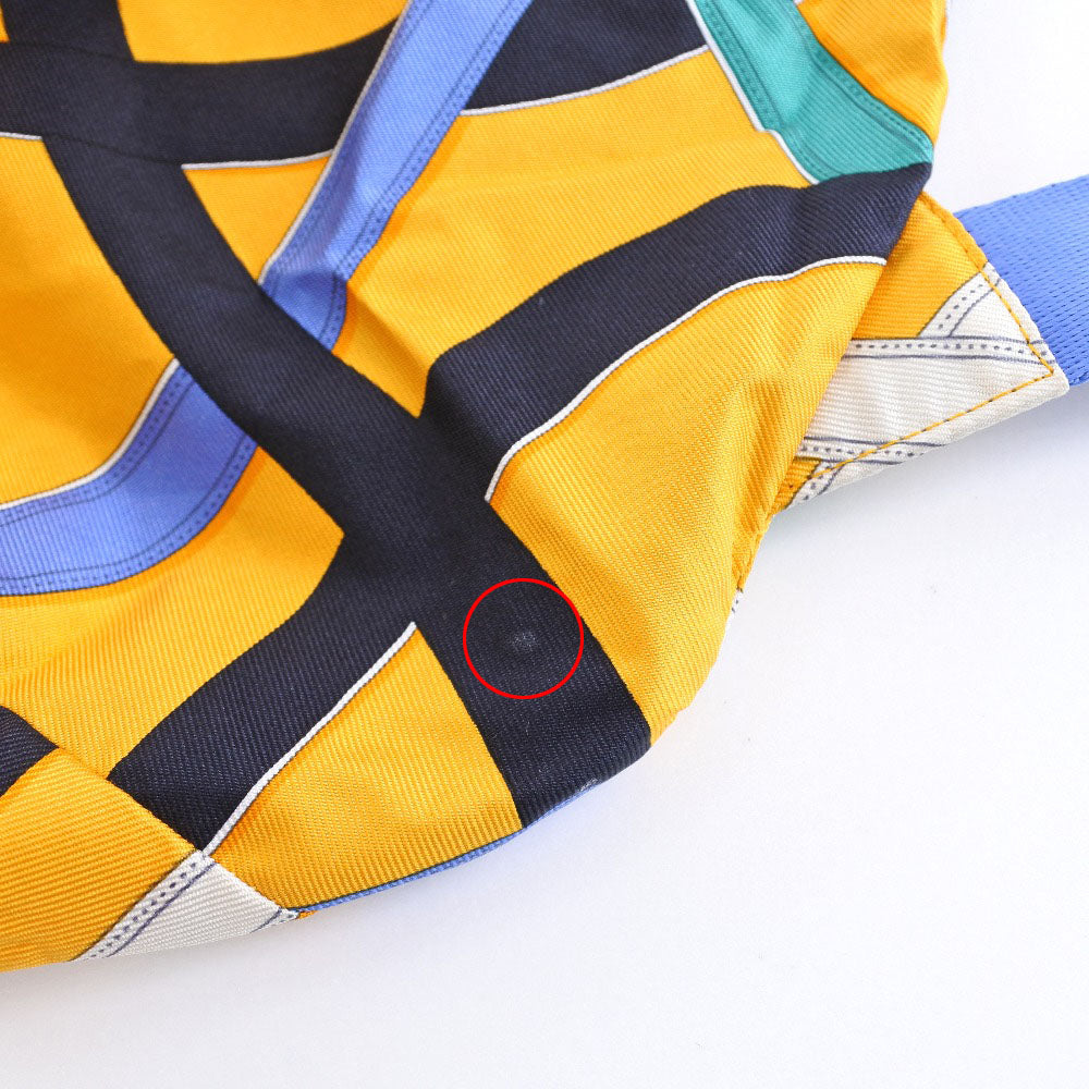 HERMES Backpack 071922CK Silk, Canvas yellow Air silk backpack unisex(Unisex) Used Authentic