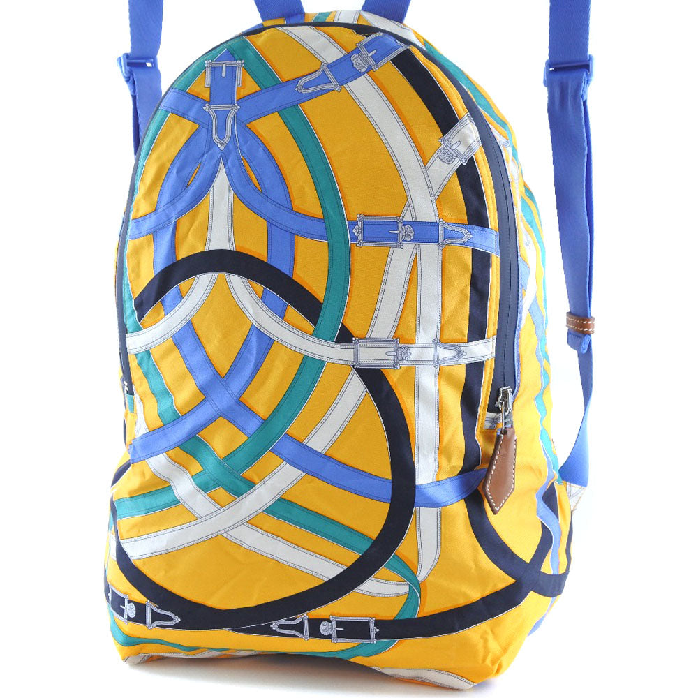 HERMES Backpack 071922CK Silk, Canvas yellow Air silk backpack unisex(Unisex) Used Authentic