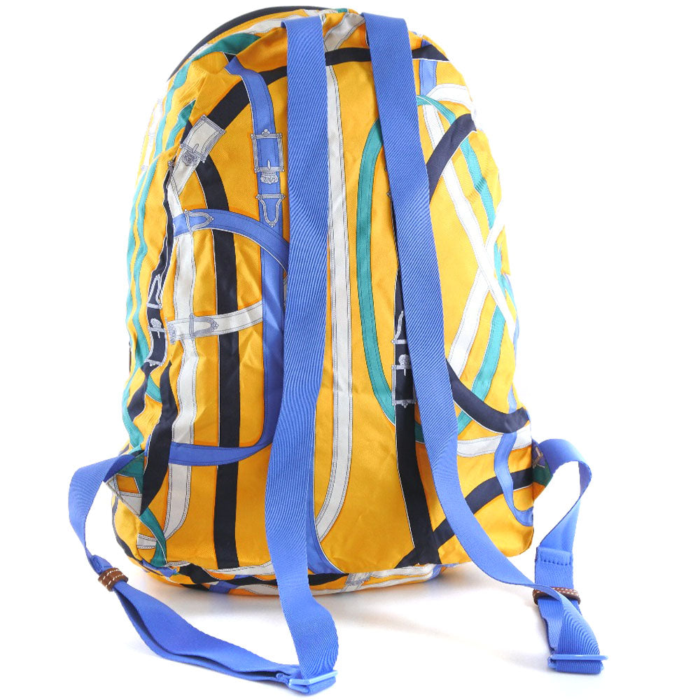 HERMES Backpack 071922CK Silk, Canvas yellow Air silk backpack unisex(Unisex) Used Authentic