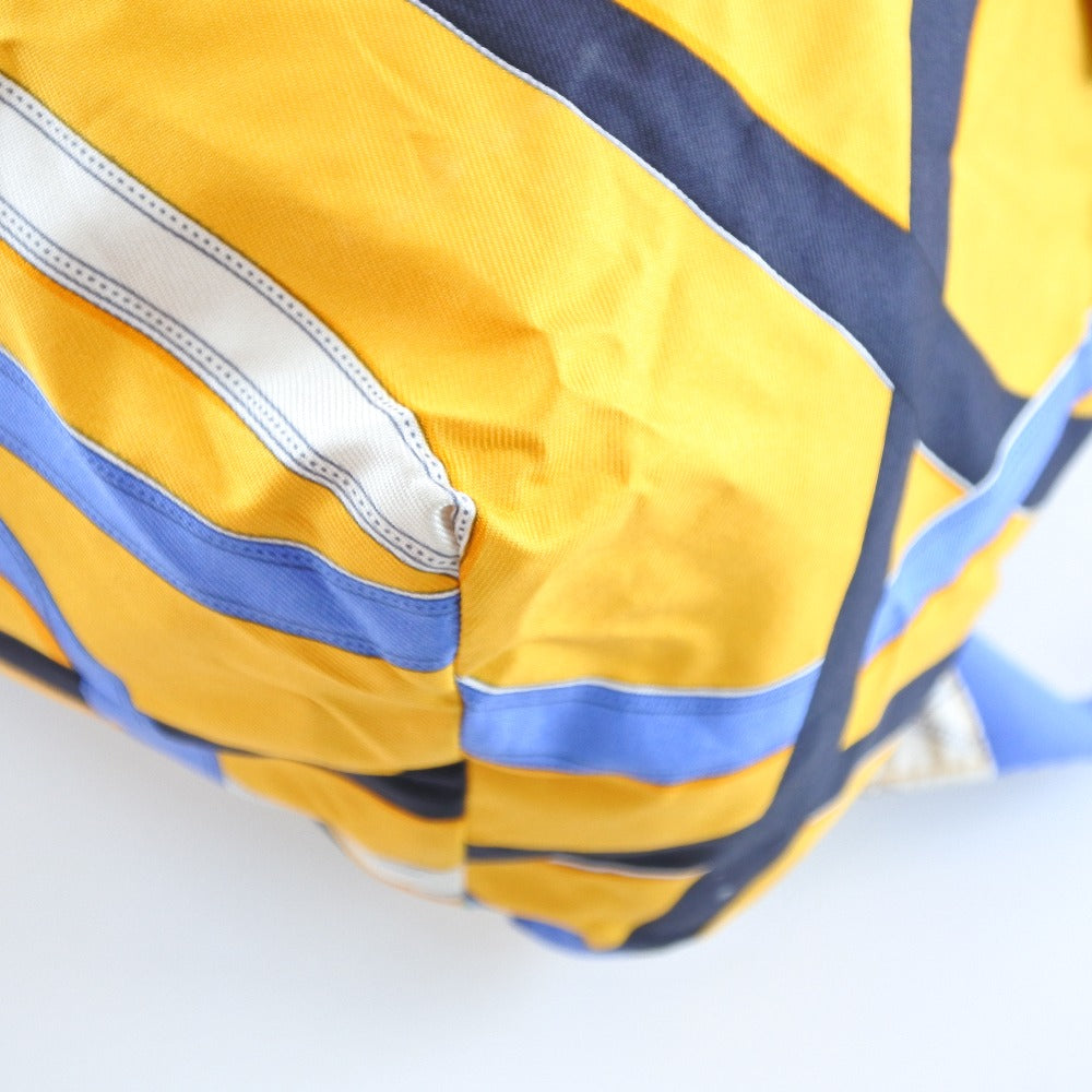 HERMES Backpack 071922CK Silk, Canvas yellow Air silk backpack unisex(Unisex) Used Authentic