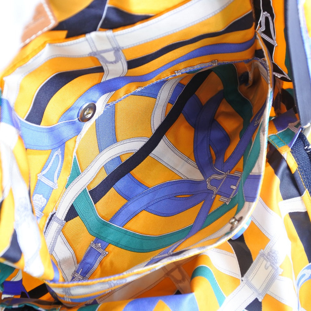 HERMES Backpack 071922CK Silk, Canvas yellow Air silk backpack unisex(Unisex) Used Authentic