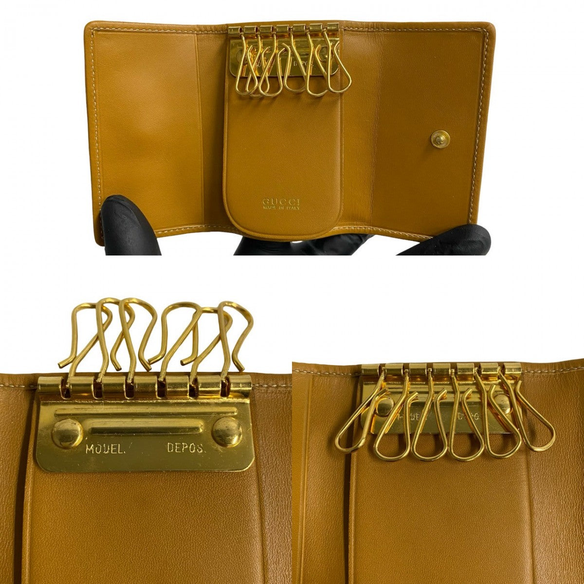 GUCCI Key case Key holder canvas Brown