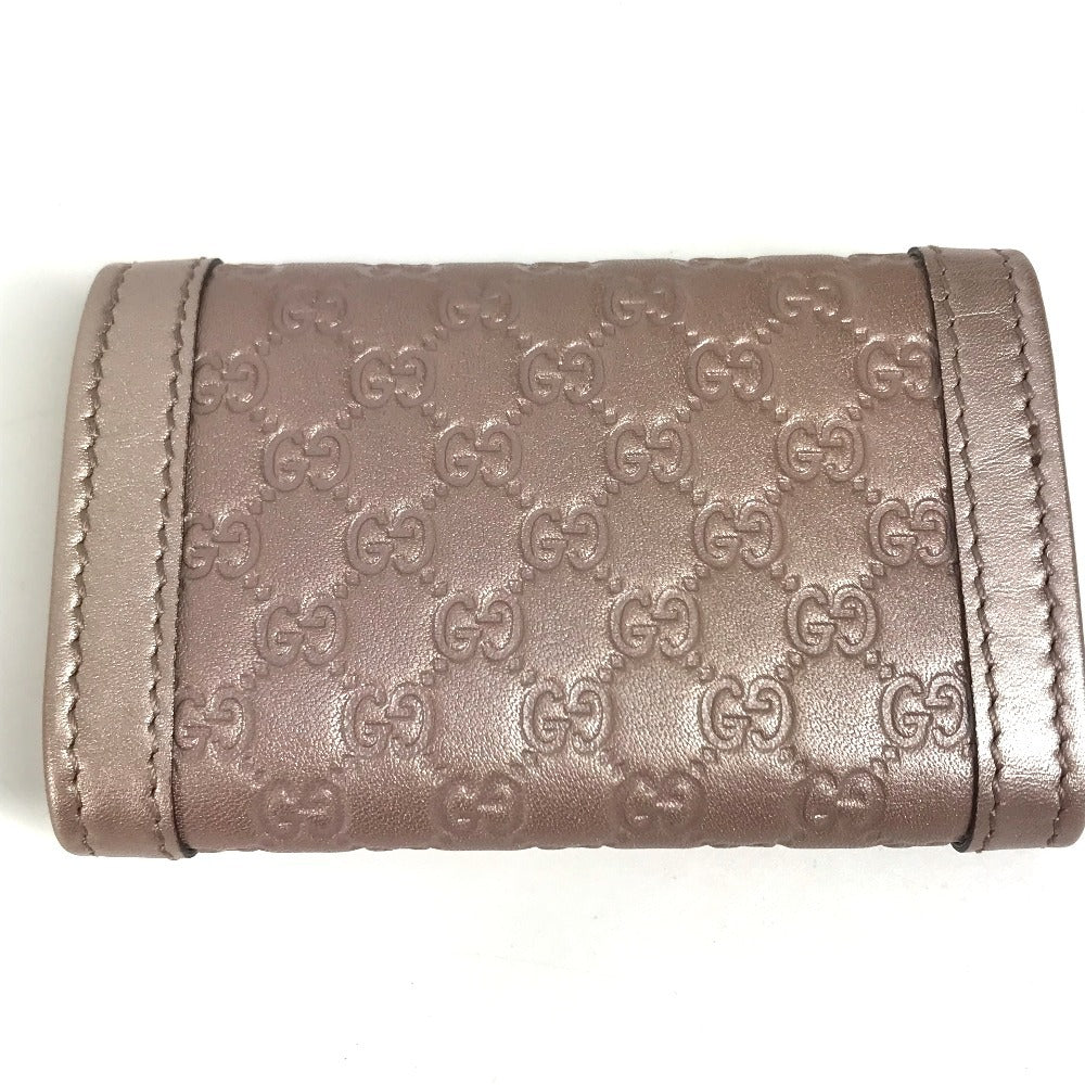 GUCCI Key case Key holder 282432 Sima leather pink Guccisima Interlocking G