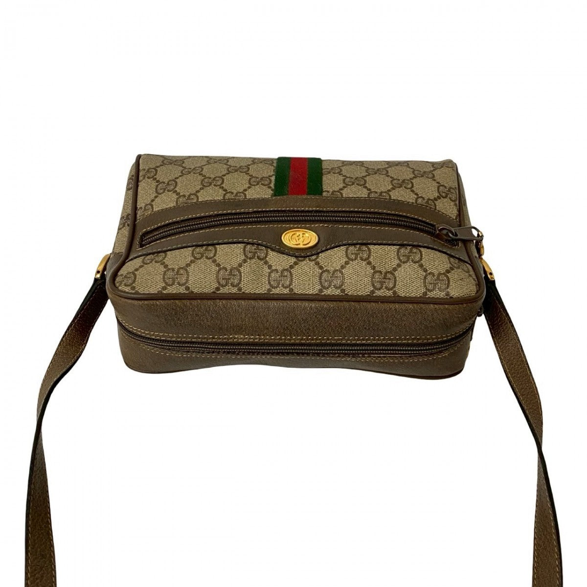 GUCCI Shoulder Bag PVC Brown Sherry line