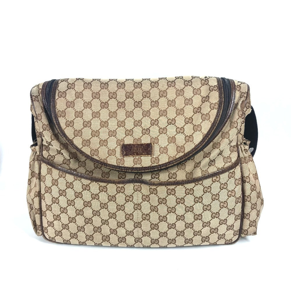 GUCCI Shoulder Bag 123326 GG canvas / leather beige GG Mother's Bag