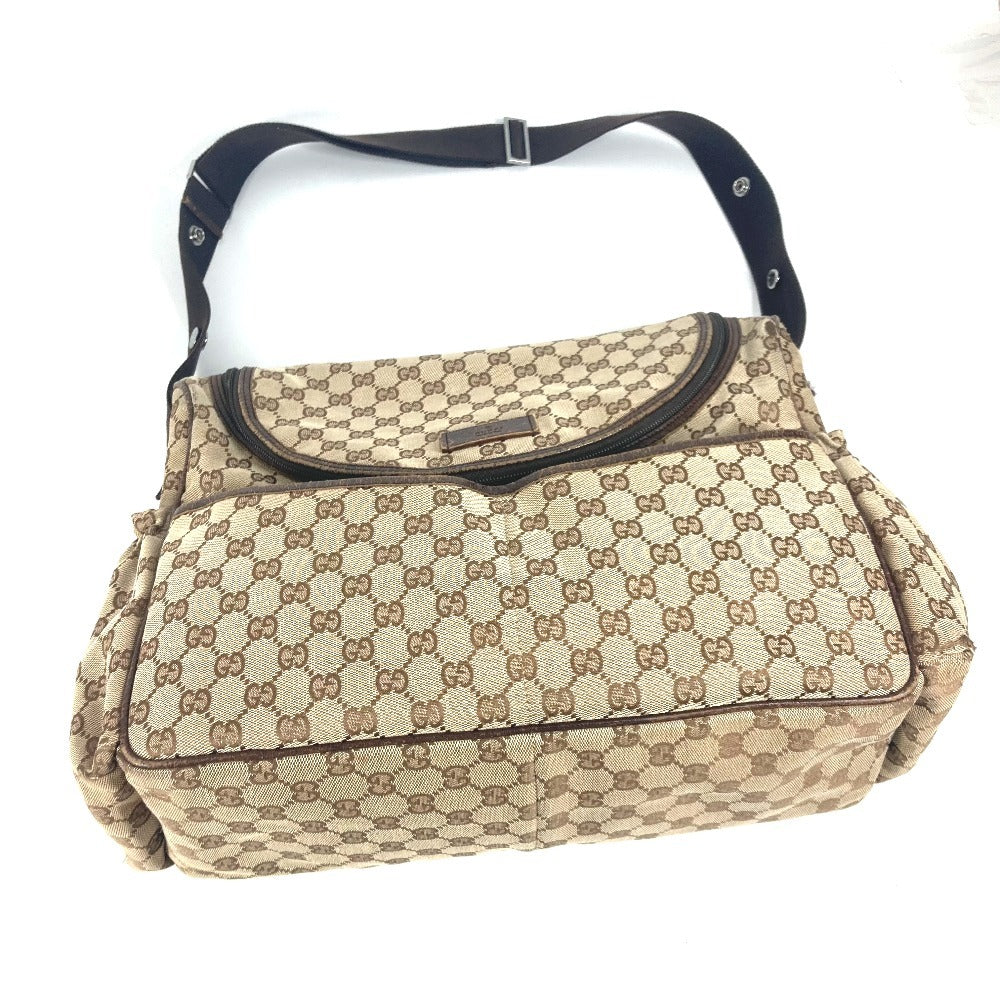 GUCCI Shoulder Bag 123326 GG canvas / leather beige GG Mother's Bag