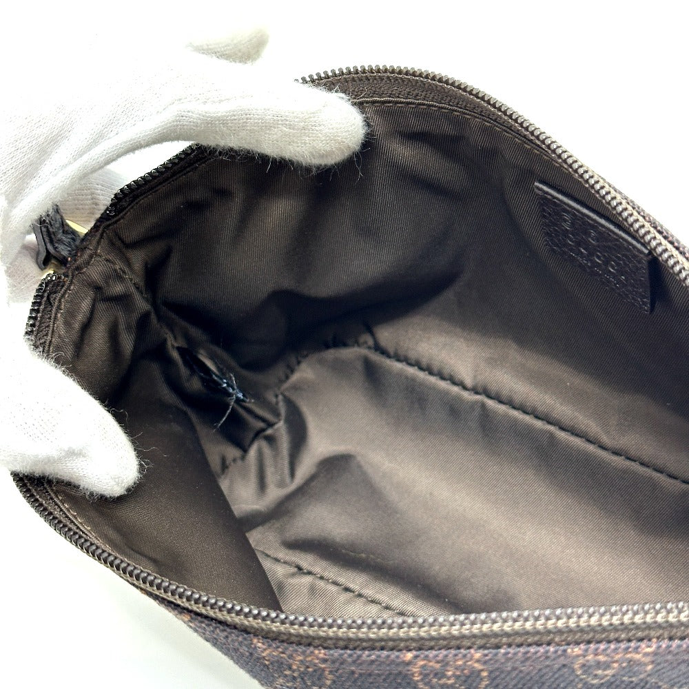 GUCCI Accessory pouch 257300 canvas Brown GG pattern