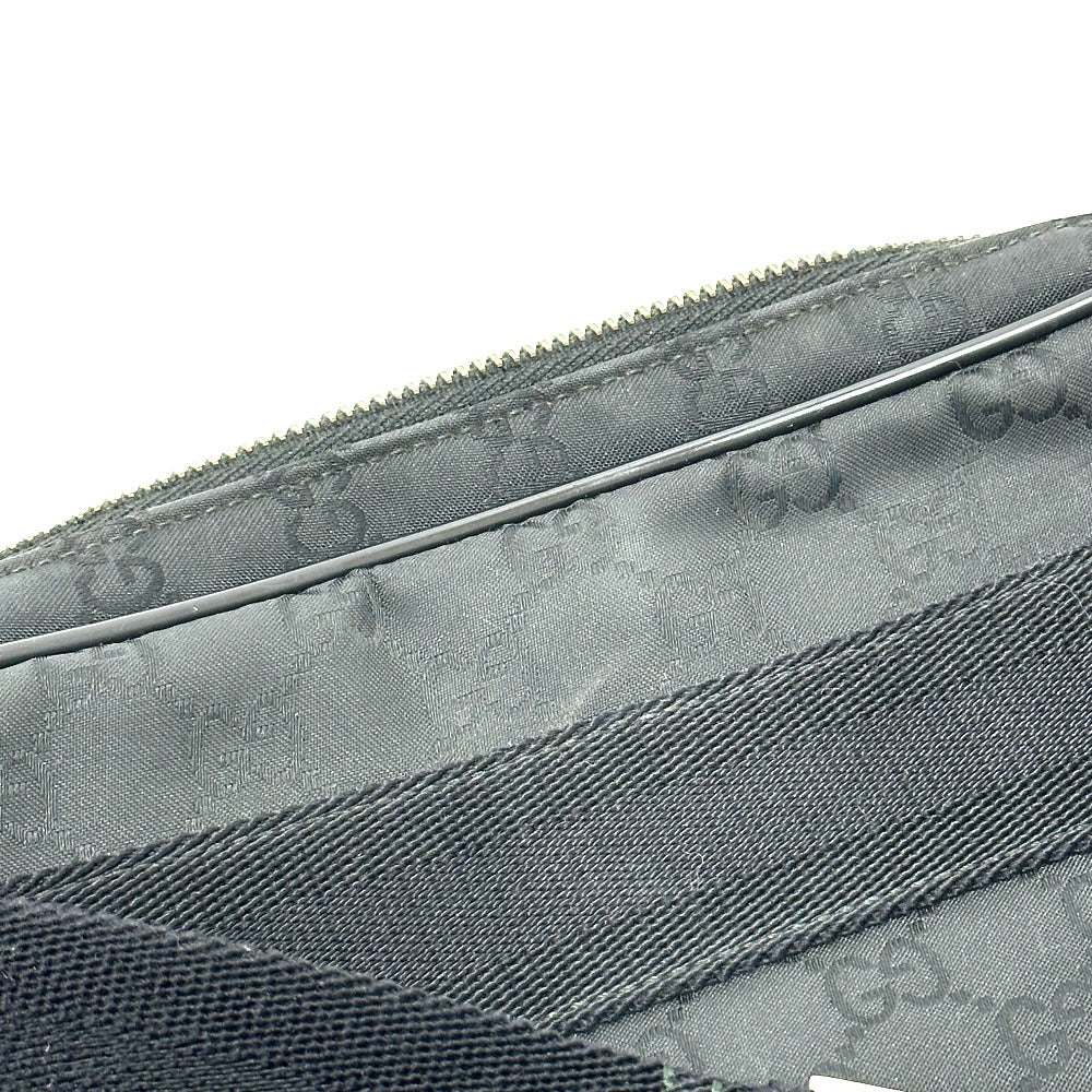 GUCCI Waist bag 336672 Nylon / leather black GG nylon