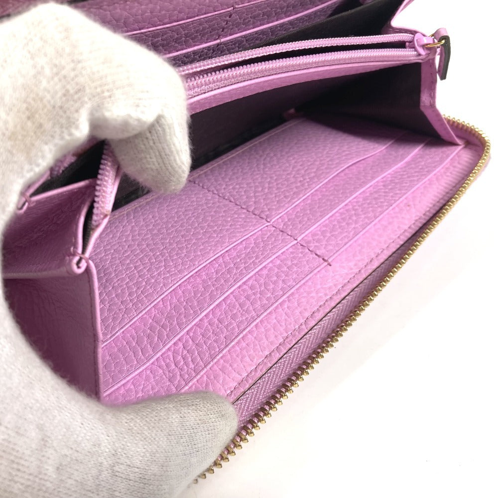 GUCCI Long Wallet Purse 499337 leather pink GG Marmont Bosco
