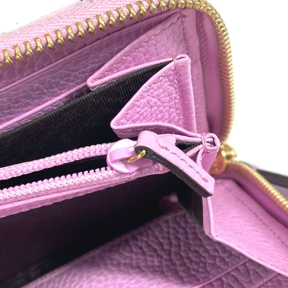 GUCCI Long Wallet Purse 499337 leather pink GG Marmont Bosco
