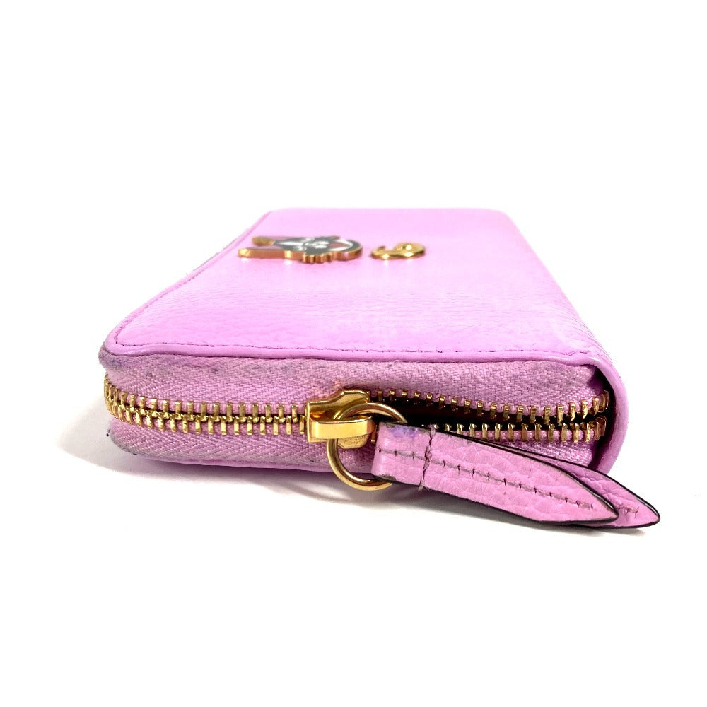 GUCCI Long Wallet Purse 499337 leather pink GG Marmont Bosco