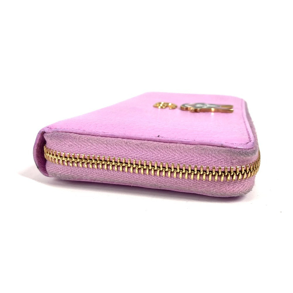 GUCCI Long Wallet Purse 499337 leather pink GG Marmont Bosco