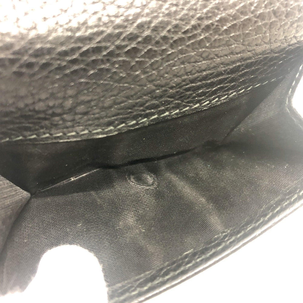 GUCCI Trifold wallet 474746 leather black GG Marmont Compact Wallet