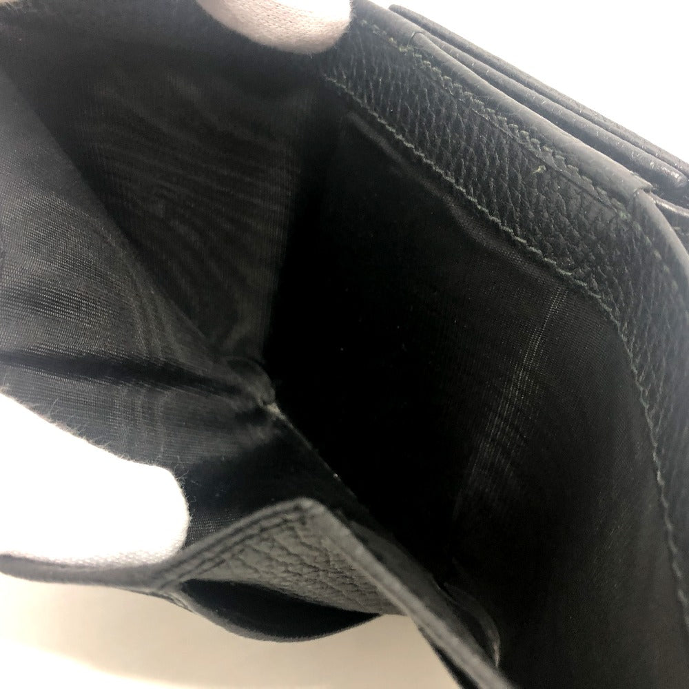 GUCCI Trifold wallet 474746 leather black GG Marmont Compact Wallet