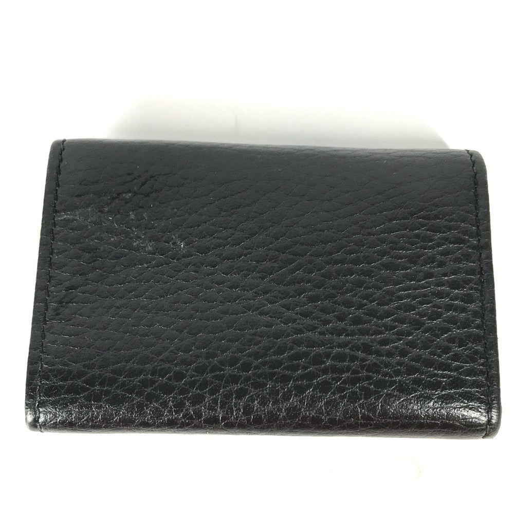 GUCCI Key case Key holder 456118 leather black key GG Marmont