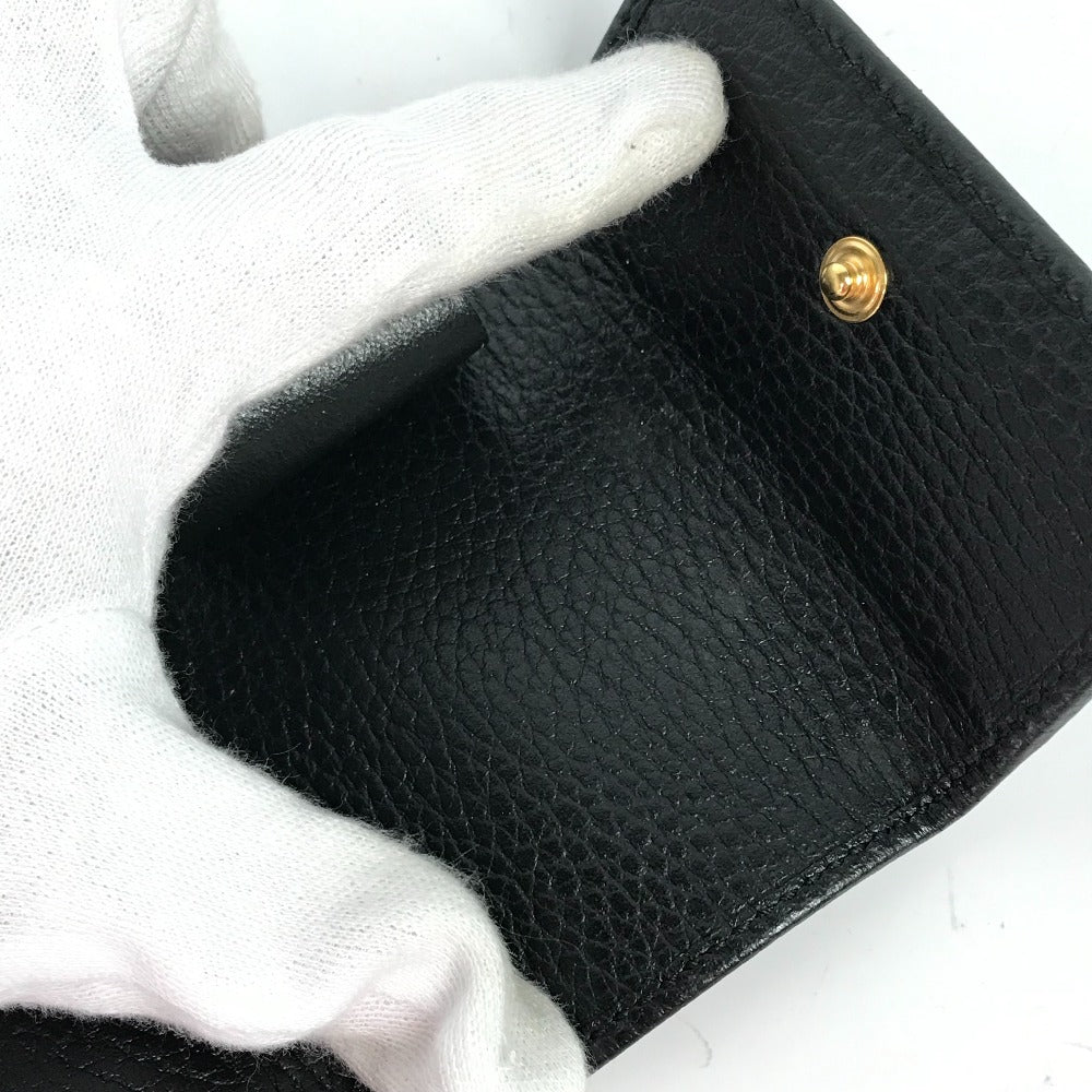 GUCCI Key case Key holder 456118 leather black key GG Marmont