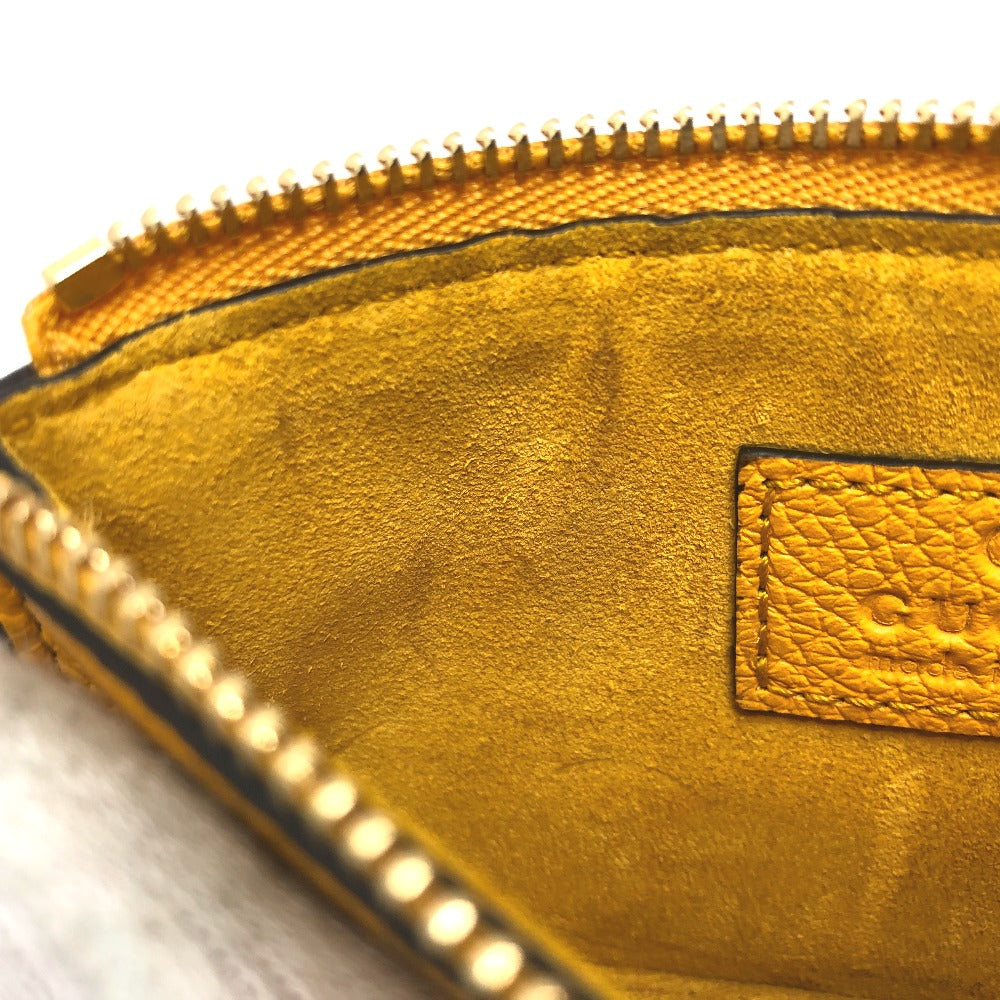 GUCCI Coin case 725550 leather yellow logo fragment case