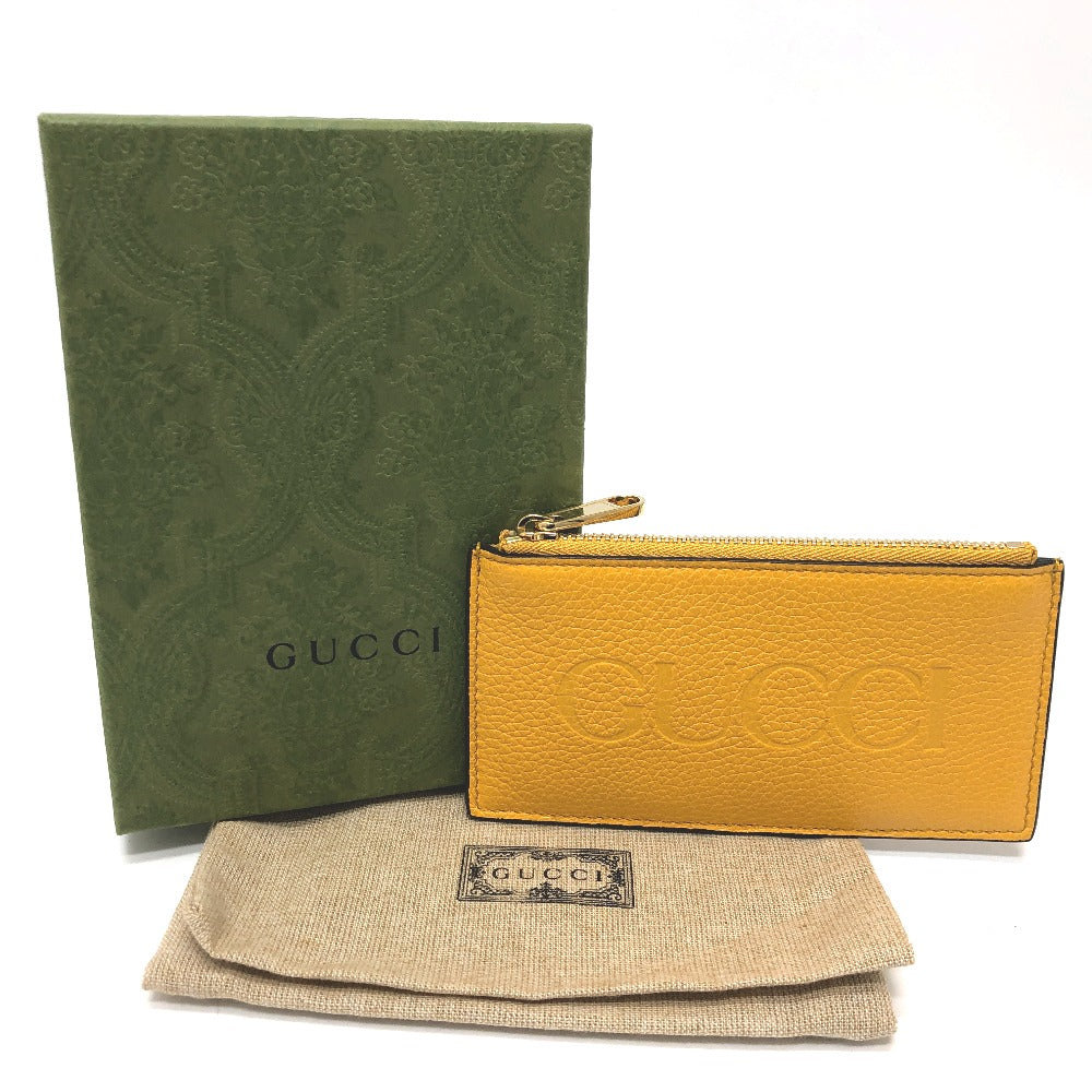 GUCCI Coin case 725550 leather yellow logo fragment case
