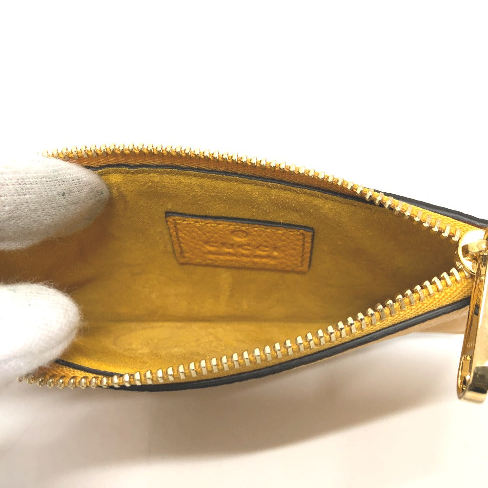 GUCCI Coin case 725550 leather yellow logo fragment case