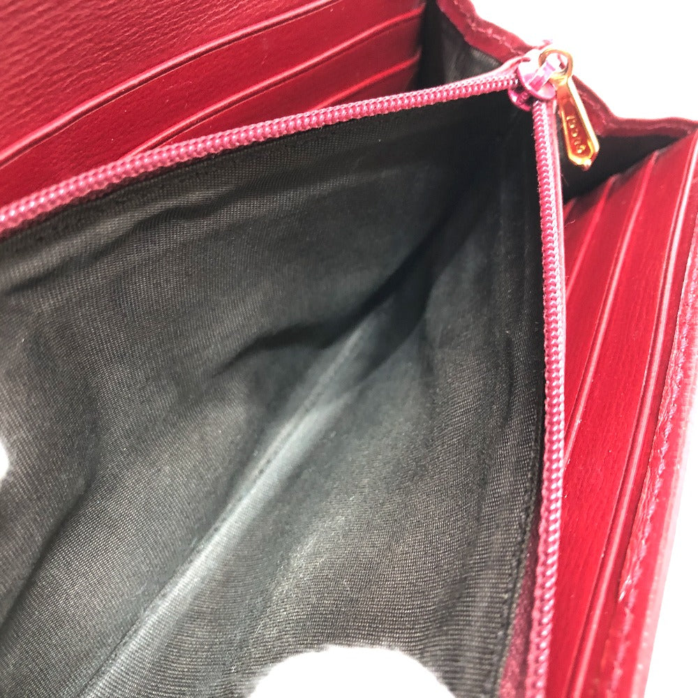 GUCCI Folded wallet 598531 leather Red Marina Interlocking G