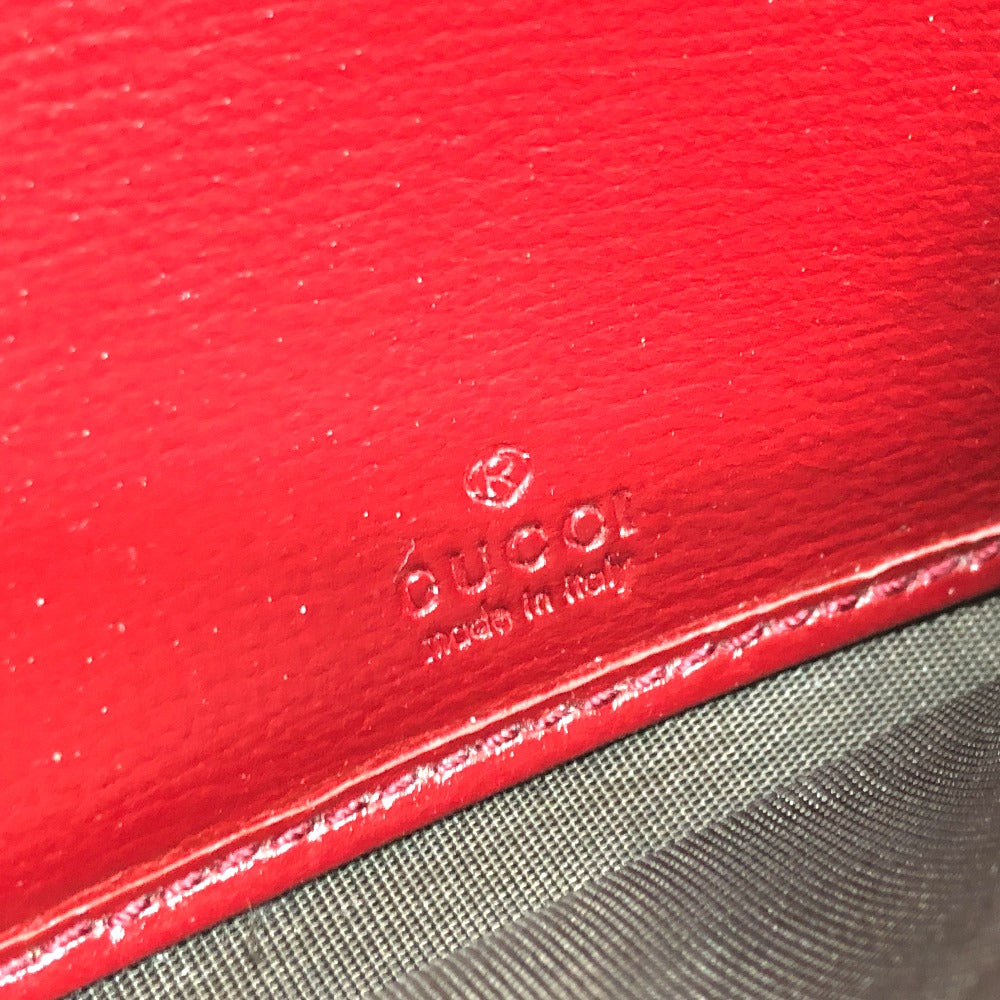 GUCCI Folded wallet 598531 leather Red Marina Interlocking G