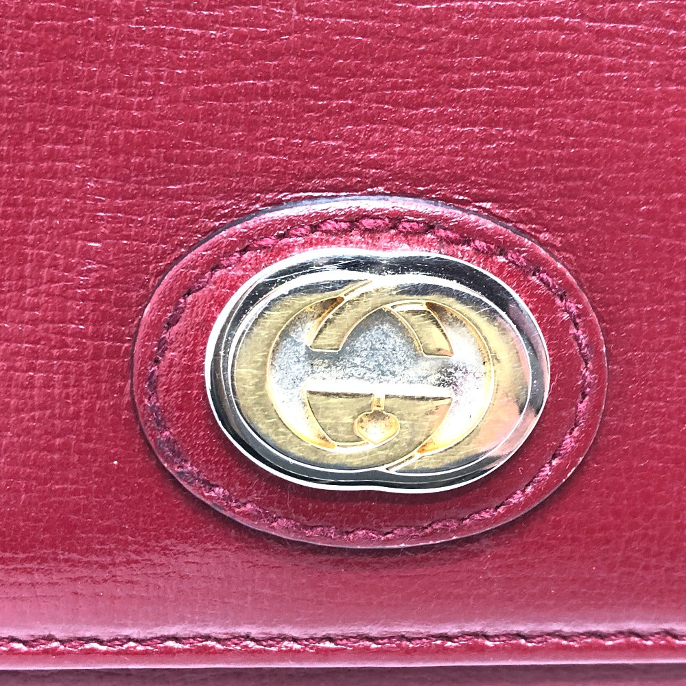 GUCCI Folded wallet 598531 leather Red Marina Interlocking G